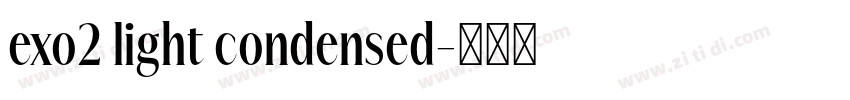 exo2 light condensed字体转换